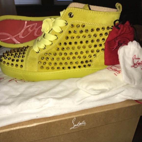 green christian louboutin sneakers